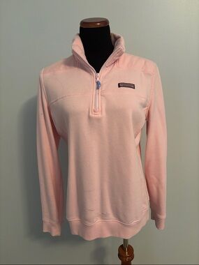 Vineyard Vines Women's Pastel Pink Half-Zip Pullover